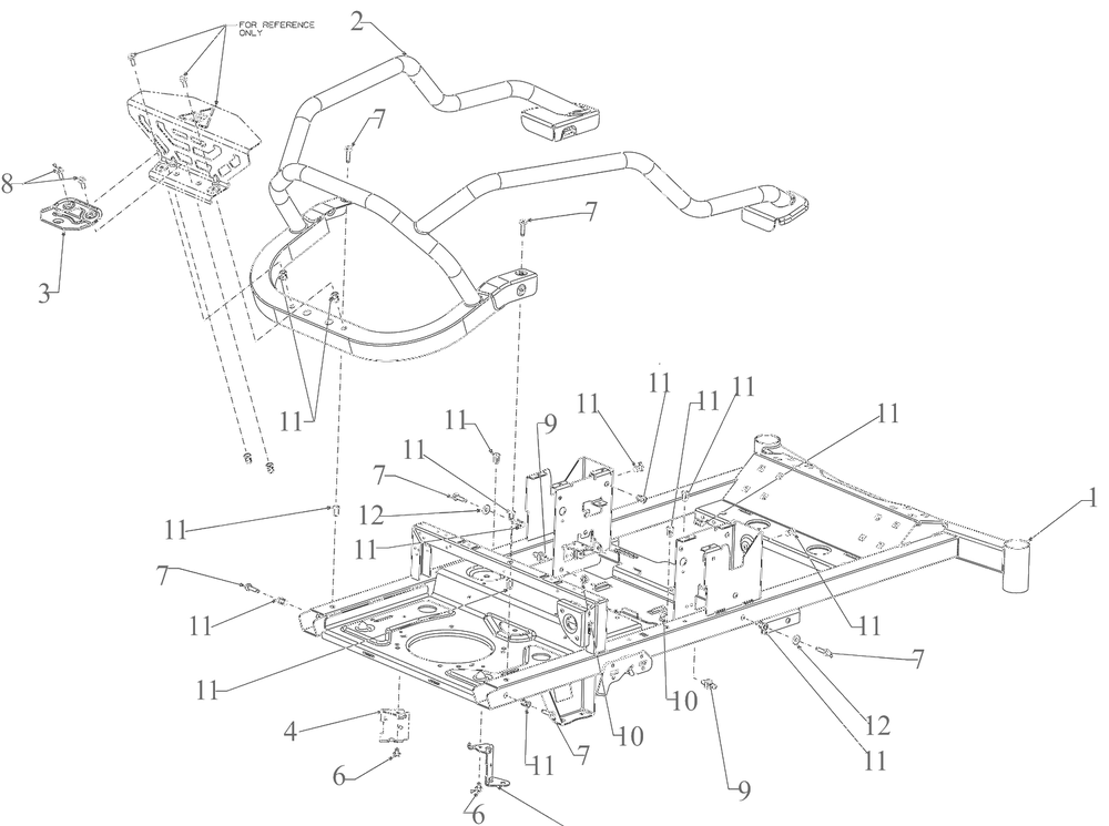 Frame Diagram and Parts List for 17ADFACSA07 2022 Yard Machines Lawn Tractor